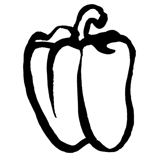 poivron noir/blanc